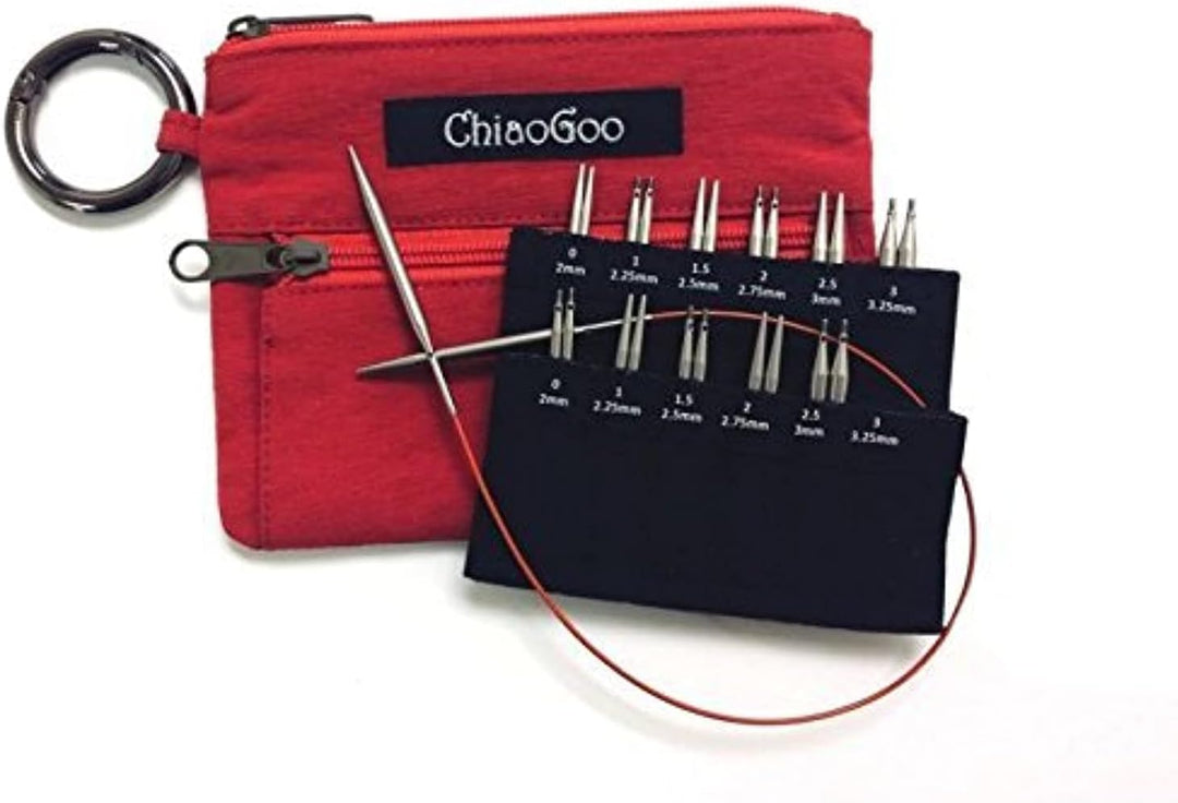 Chiaogoo - Chiaogoo Twist (5 + 8 cm, 2,00-3,25 mm) Kurz austauschbare Kreisnadel -Tipps Combo Pack -