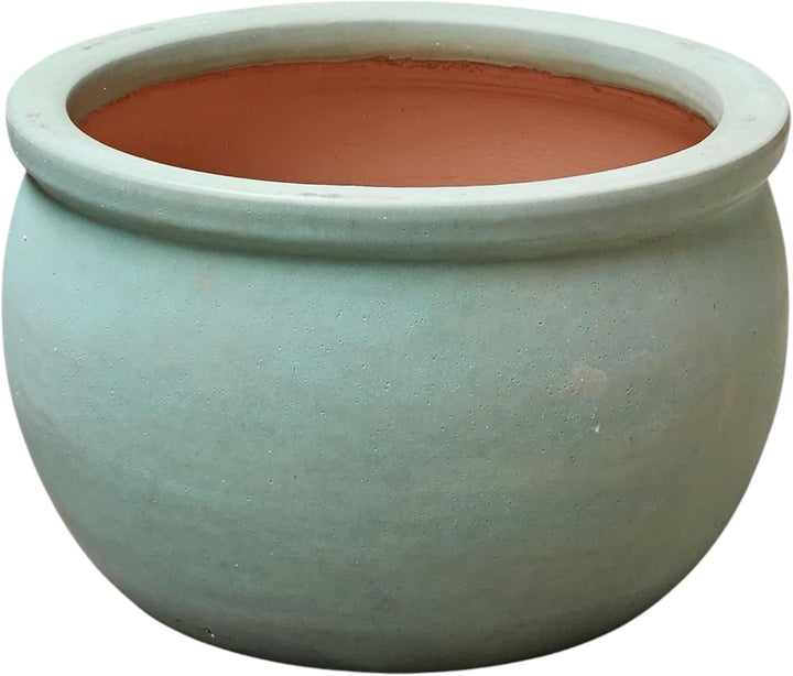 Blumentopf Pflanzgefäss Übertopf Modell Bavaria Grün Blau Verschiedene Grössen - absolut frostfest (