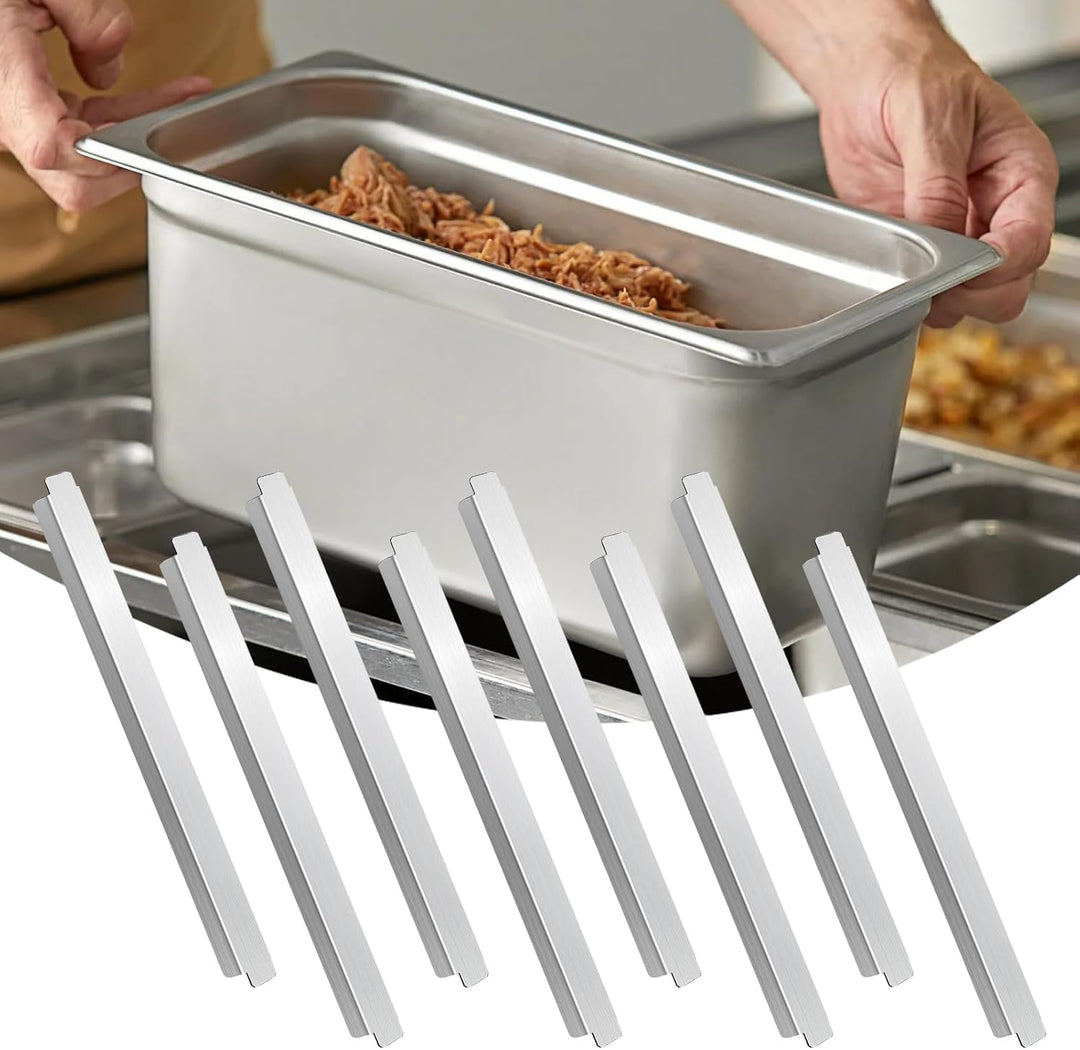 Edelstahl Adapterleiste - 8 Teile Edelstahl Gastronorm Trennwand Warmhaltewanne - Küchenzubehör Best