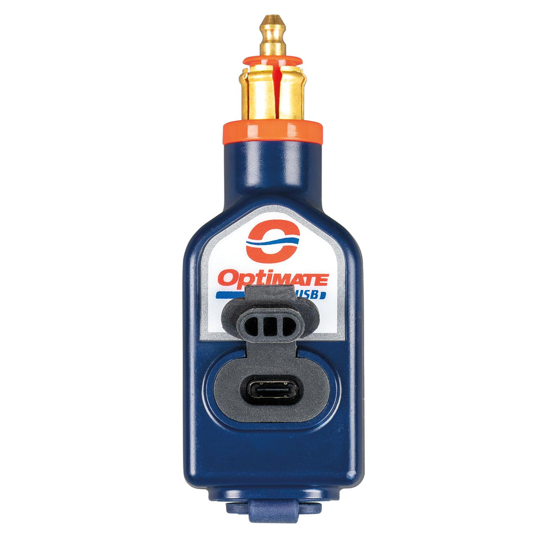 OptiMate USB O119-3300mA wetterfestes USB A- und C-Ladegerät mit doppeltem Ausgang, mit BIKE-Stecker