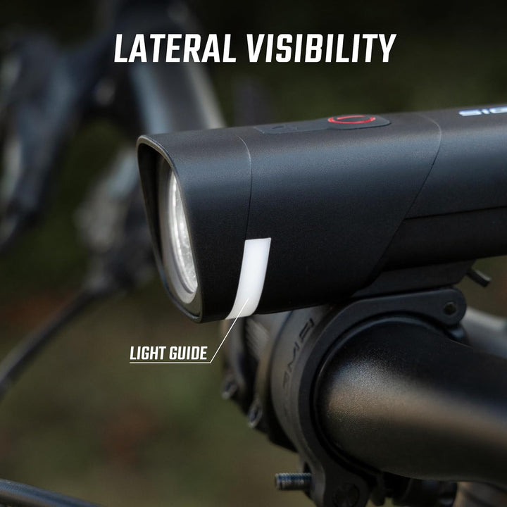 SIGMA Aura 50 | LED Fahrradlicht mit 50 LUX und USB-C | StVZO zugelassenes Vorderlicht mit 2 Leuchtm