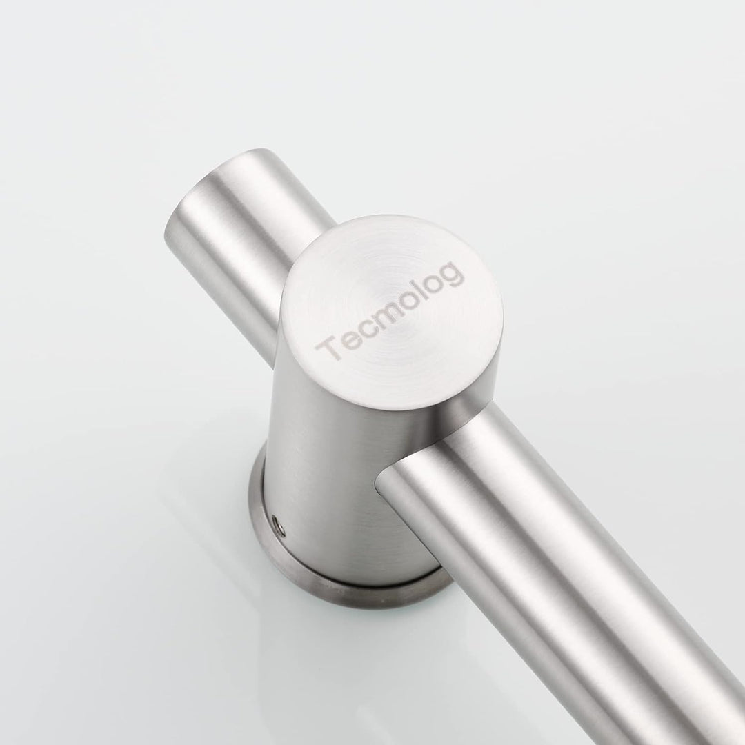 Tecmolog Duschstange Edelstahl Duschstange Variabel Wandstange Dusche Variabel Brausestange 66cm, Ge