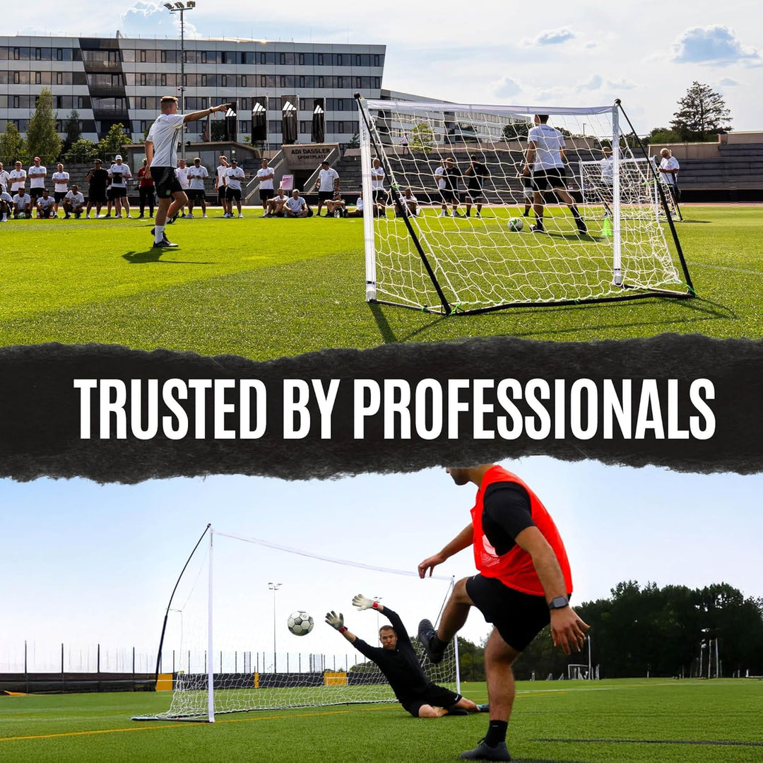 QUICKPLAY KICKSTER Fussballtor - Ultra tragbares Fussballnetz für alle Altersgruppen - Schnell aufba