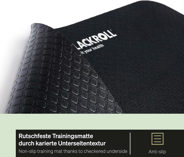BLACKROLL® MAT (65 x 185 cm), rutschfeste Fitnessmatte für gelenkschonendes Training, Sportmatte mit