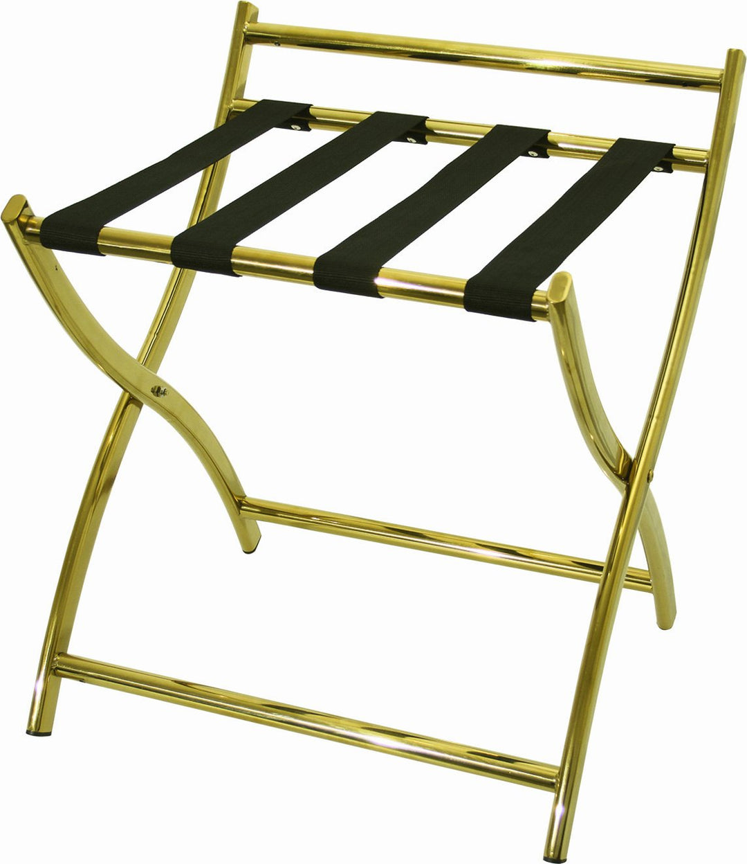 Kofferständer mit Wandschutz im hochwertigen Titanium Gold - Design
