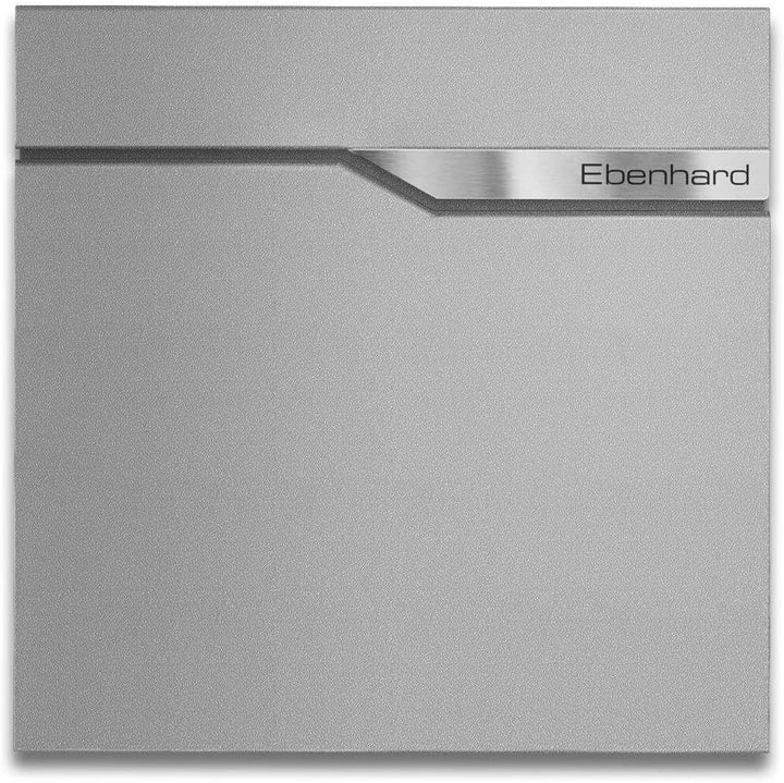 Metzler® Standbriefkasten mit Zeitungsfach und Edelstahl-Namensschild Graualuminium RAL 9007 pflegel