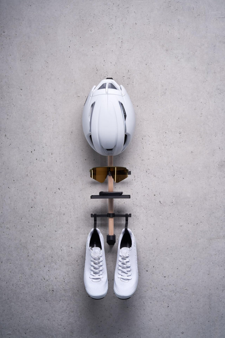 Bike Gear Rack, Wandhalterung für Helm, Sonnenbrille, Fahrradcomputer und Schuhe