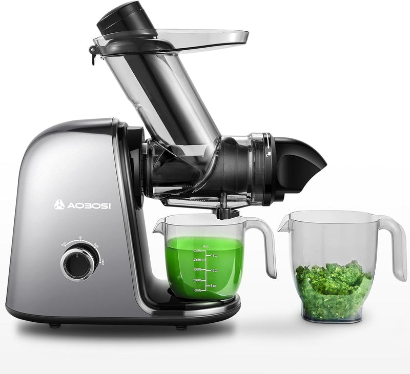 【Neues】Entsafter AOBOSI-Slow juicer mit 2 Geschwindigkeitsstufen-Entsafter gemüse und obst mit 8 stu