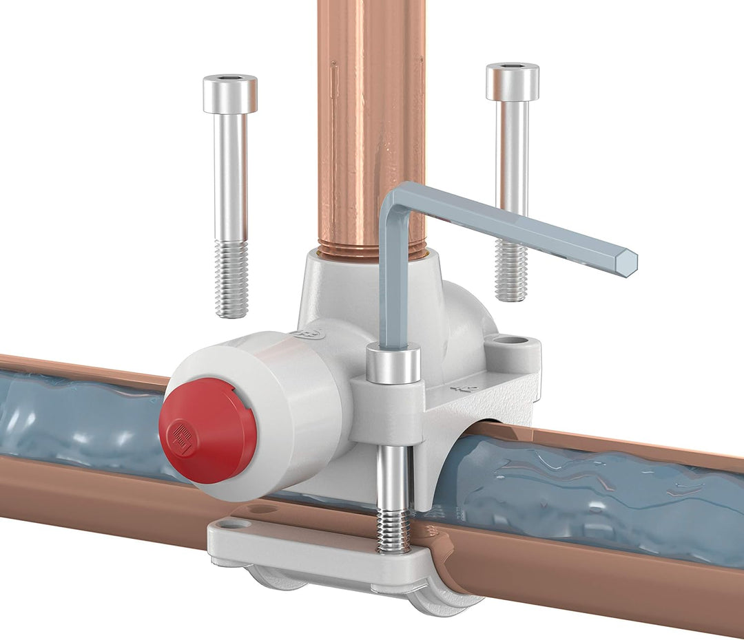 Flamco T-plus Messing 35 x R3 / 4 Abzweigrohr, anbohrschelle, Wasserrohrabzweigrohr, Optimale Abdich