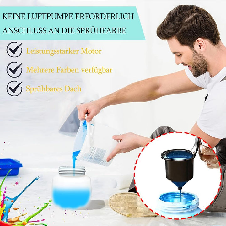 Akku-Farbsprühsystem für Makita 18V Akku, 1000ml Behälter Farbsprühgerät, mit 3 Düsen und 3 Spritzmu