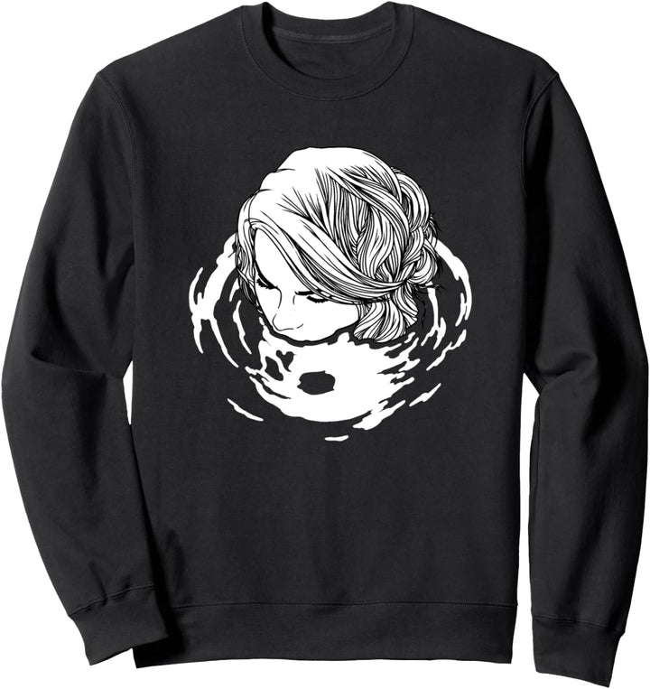 Schädel See Mädchen Frau Reflexion Tod Gothic Rock Konzept. Sweatshirt