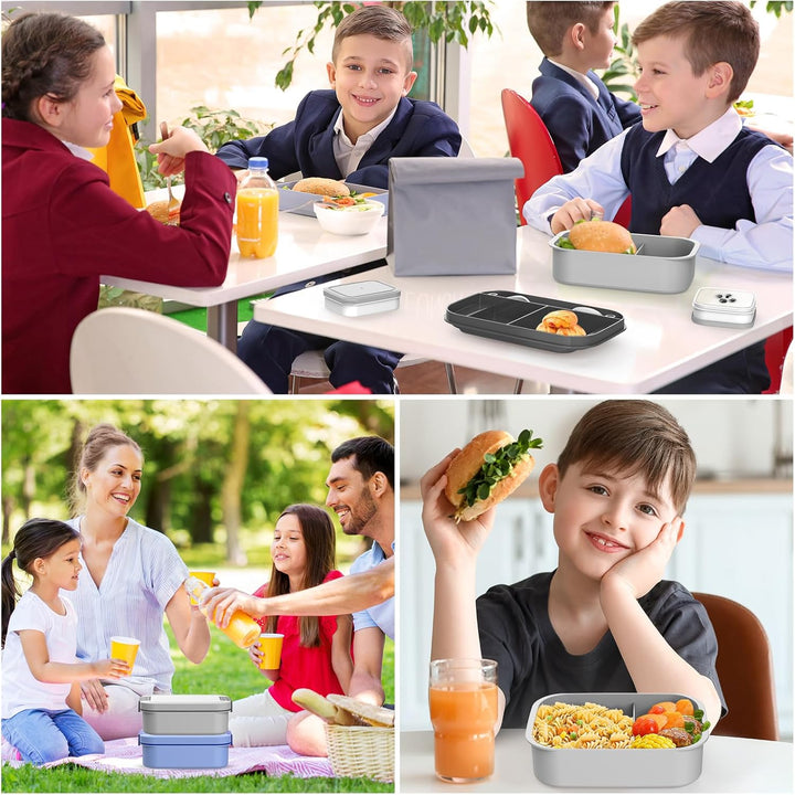 BIBURY Brotdose für Kinder und Erwachsene Mit Fächern, 1960 ML BPA-Frei, Auslaufsicher Lunchbox, Ben