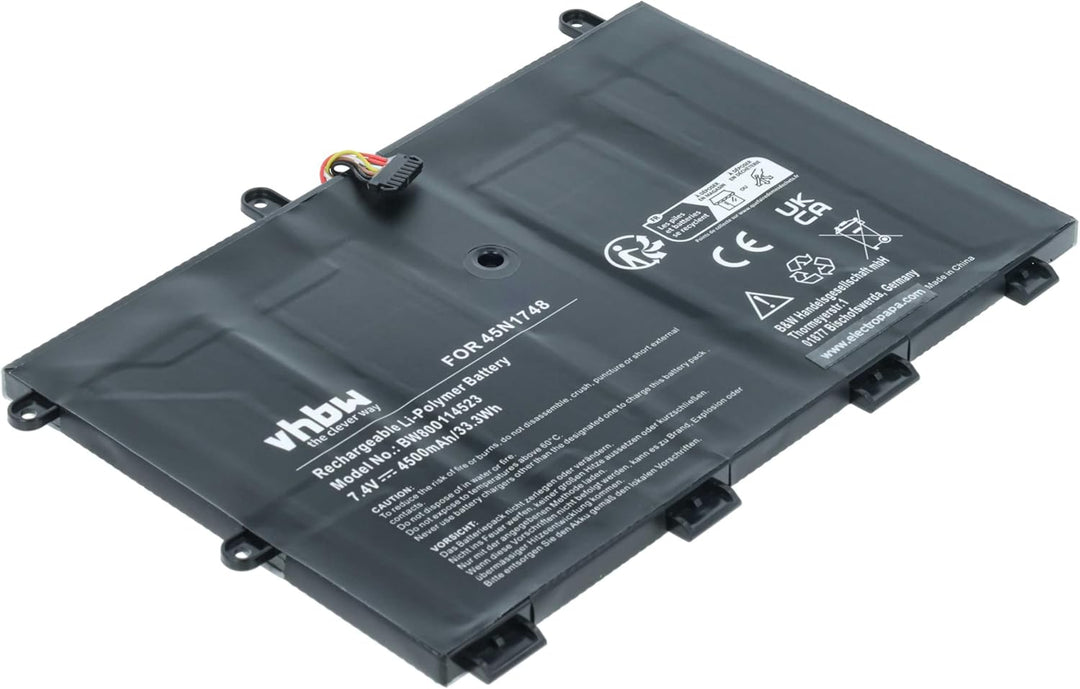 vhbw Akku kompatibel mit Lenovo ThinkPad 11e (20DA-A0009AU), 11e (20DA-A000AAU) Notebook (4500mAh, 7
