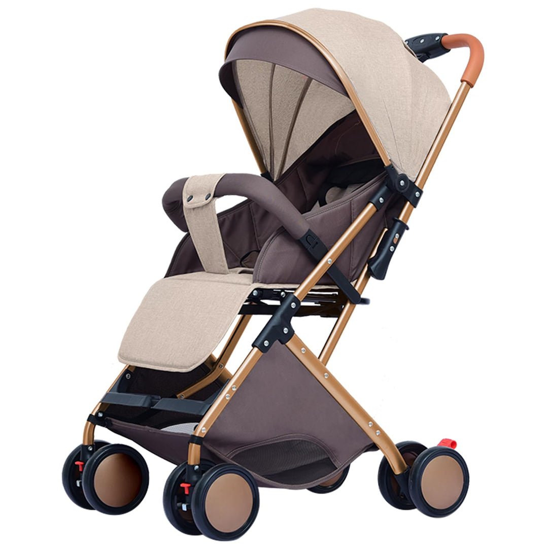 Ultrakompakter Kinderwagen von 0 bis 6 Jahren, Reisewagen mit 5-Punkt-Sicherheitsgurt, kompakt und n