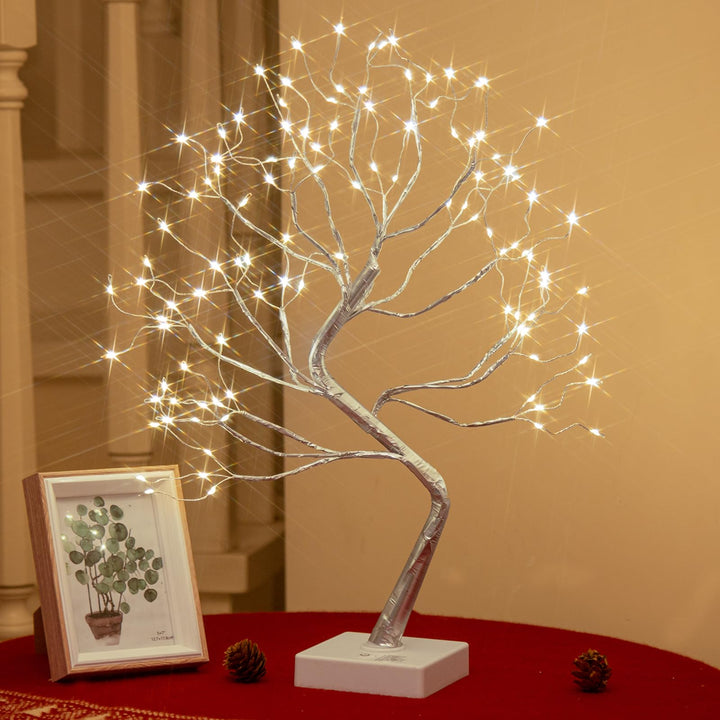 DELICHTER Lichterbaum Lichterzweige für Innenbereich 108 Warmweiss LEDs Bäumchen, Bonsai Licht Deko