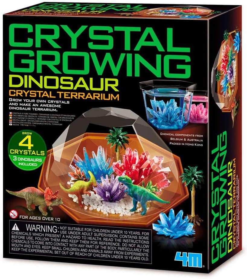 4M Crystal Growing: Kristalle züchten: Dinosaurier Kristall-Terrarium - Experimentierkasten Kinder a