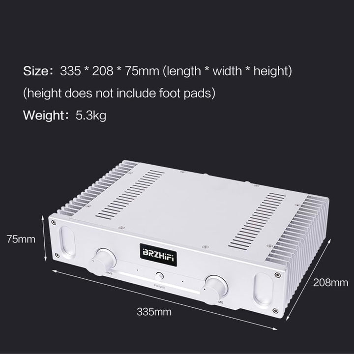 A1S Reiner Class A Verstärker 20W×2 2.0 Kanal HiFi Stereo Audio Endverstärke (Silber)