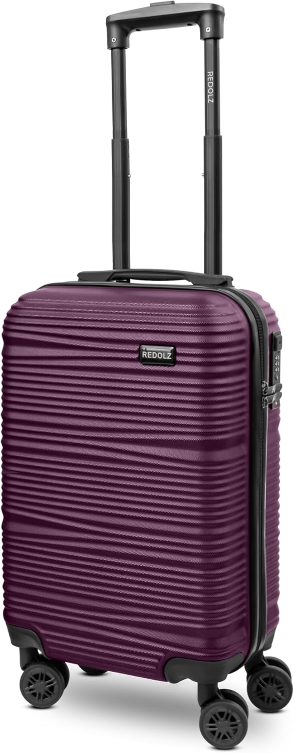 REDOLZ Kleiner Hartschalen Kabinen-Koffer | Cabin-Trolley 35 x 20 x 55 cm aus hochwertigem ABS-Mater