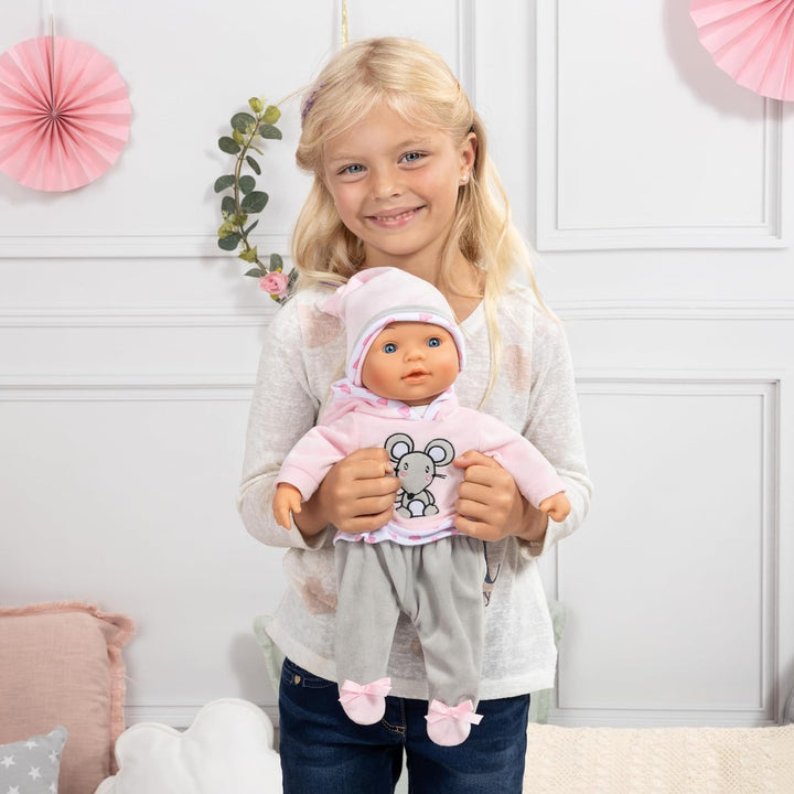 Bayer Design 93844AA Puppe Lisa Magic Eyes, bewegt die Augen, mit Babylauten, interaktiv, sprechend,