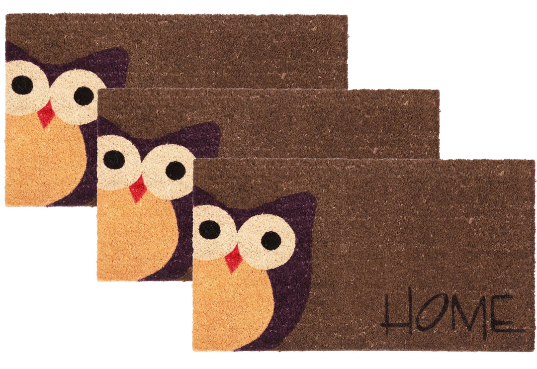 Betz 3er Kokosmatte aus 100% Kokos -Fussmatte - Fussabstreifer –Schmutzfangmatte Grösse 45 cm x 75 c