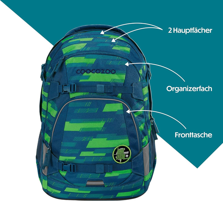 Coocazoo Schulrucksack MATE, ergonomischer & anpassbarer Tornister, höhen- & grössenverstellbar, mit