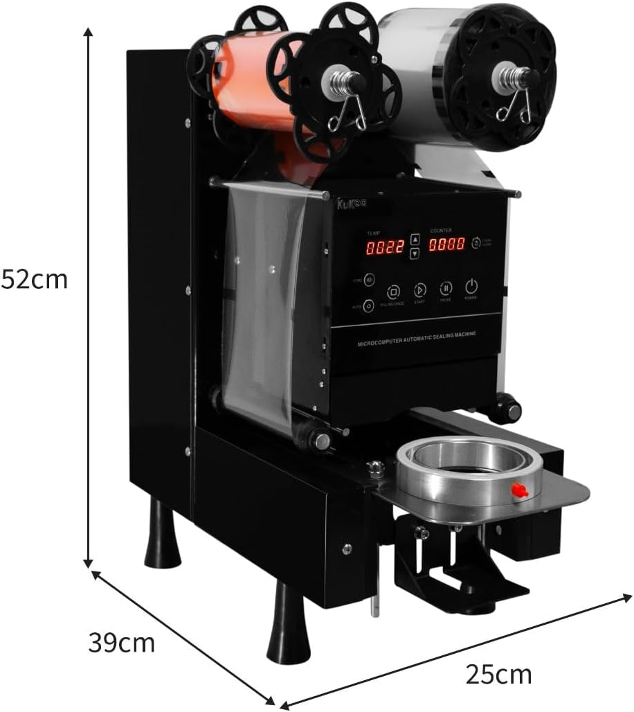 Tassenversiegelungsmaschine, elektrisch, 500 W, vollautomatisches Vakuumiergerät, Steuerung, LCD-Pan