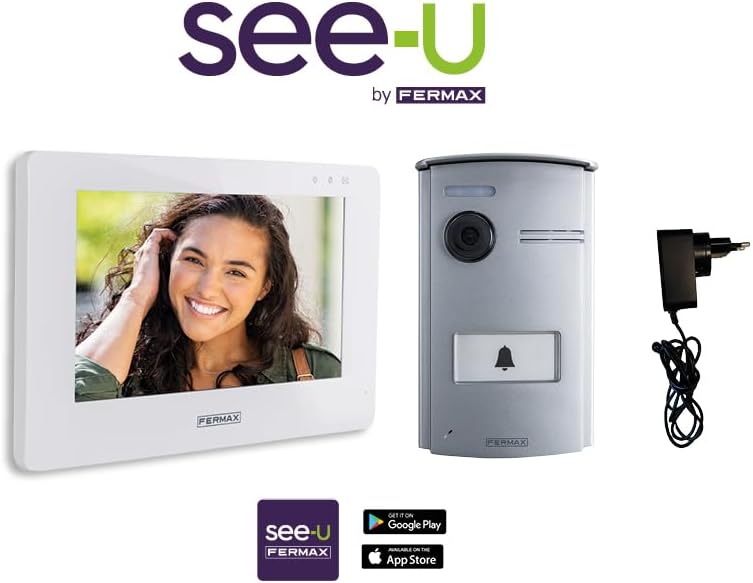 Fermax F1393 Video-Türsprechanlage, 7 Zoll (17,8 cm), WLAN-Touchscreen, SEE-U mit Anrufumleitung zum