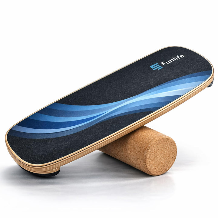 FunLife Balance Board aus Holz – Stabiler Gleichgewichtstrainer für Core Training, Fitness & Balance