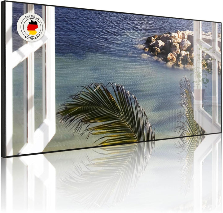 banjado Magnettafel schwarz 78 x 37cm / Magnetwand Metall/Magnetpinnwand als Memoboard/Pinnwand Magn