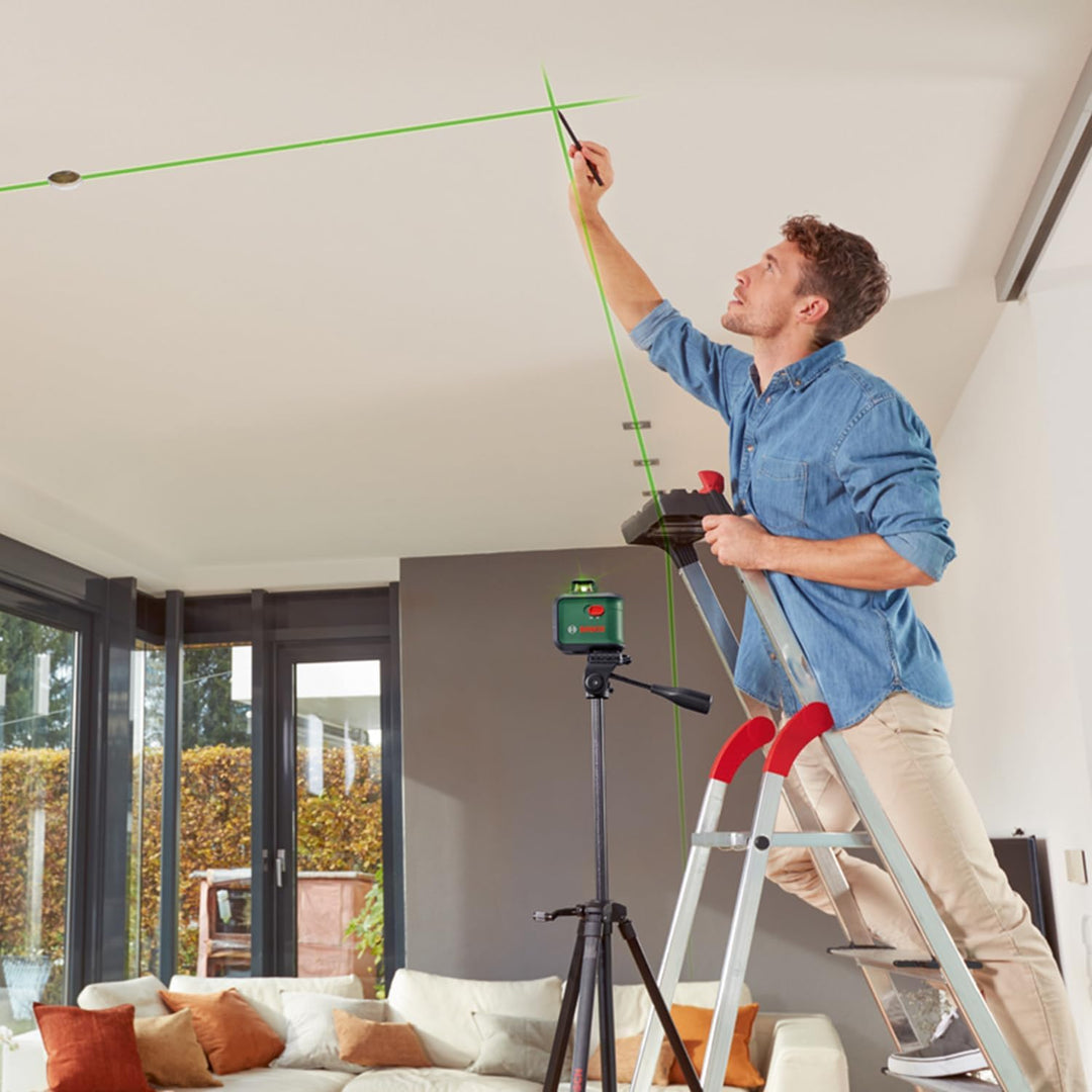 Bosch Kreuzlinienlaser AdvancedLevel 360 mit Premium-Stativ (3 Laserlinien inkl. 360° zum Ausrichten