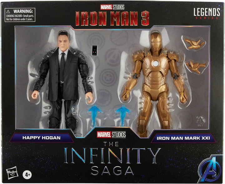 Hasbro Fortnite Marvel Legends Series 15 cm grosse Happy Hogan und Iron Man Mark 21 Figuren 2er-Pack