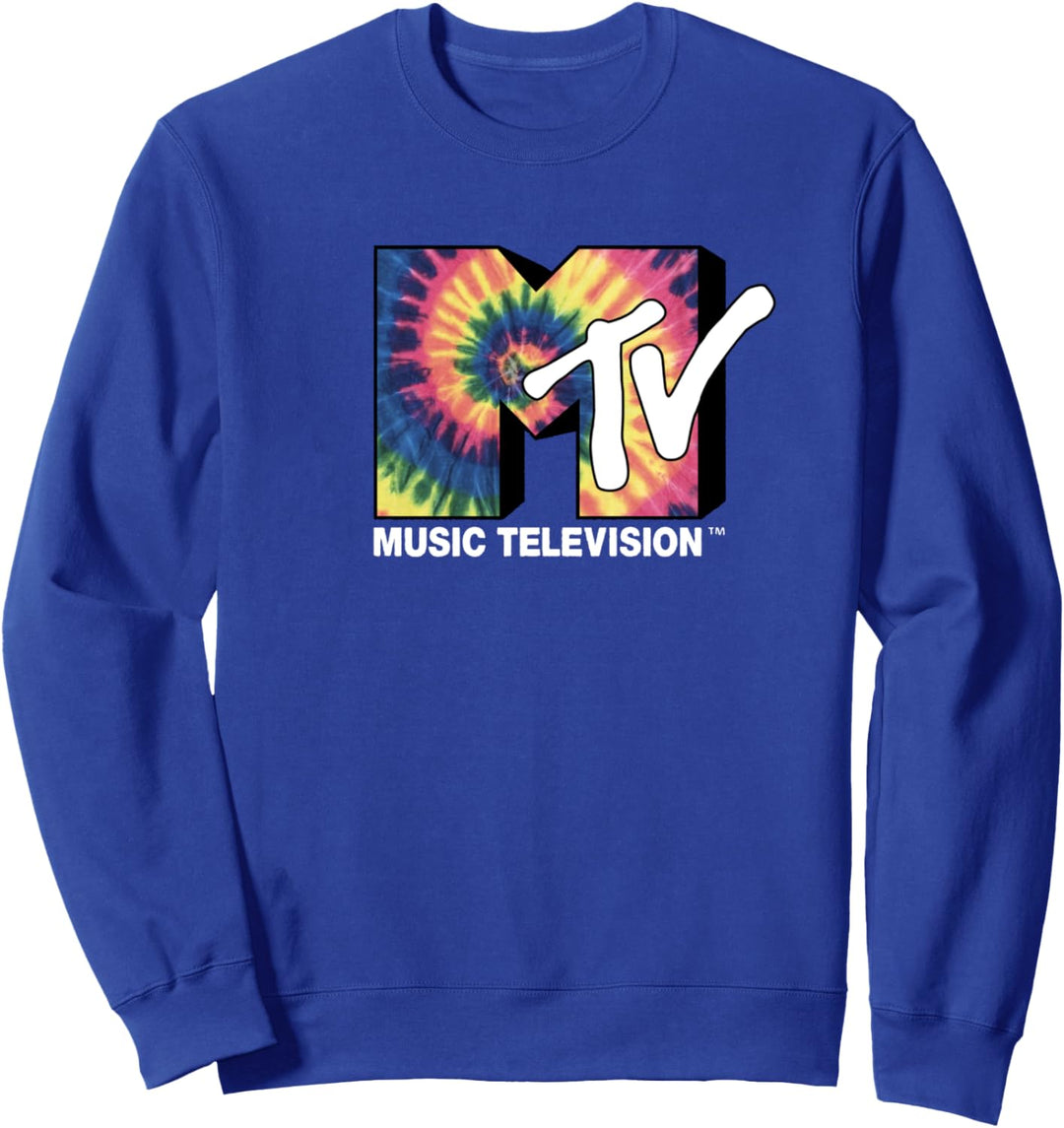 MTV Tie-Dye Neon Bold Logo Sweatshirt