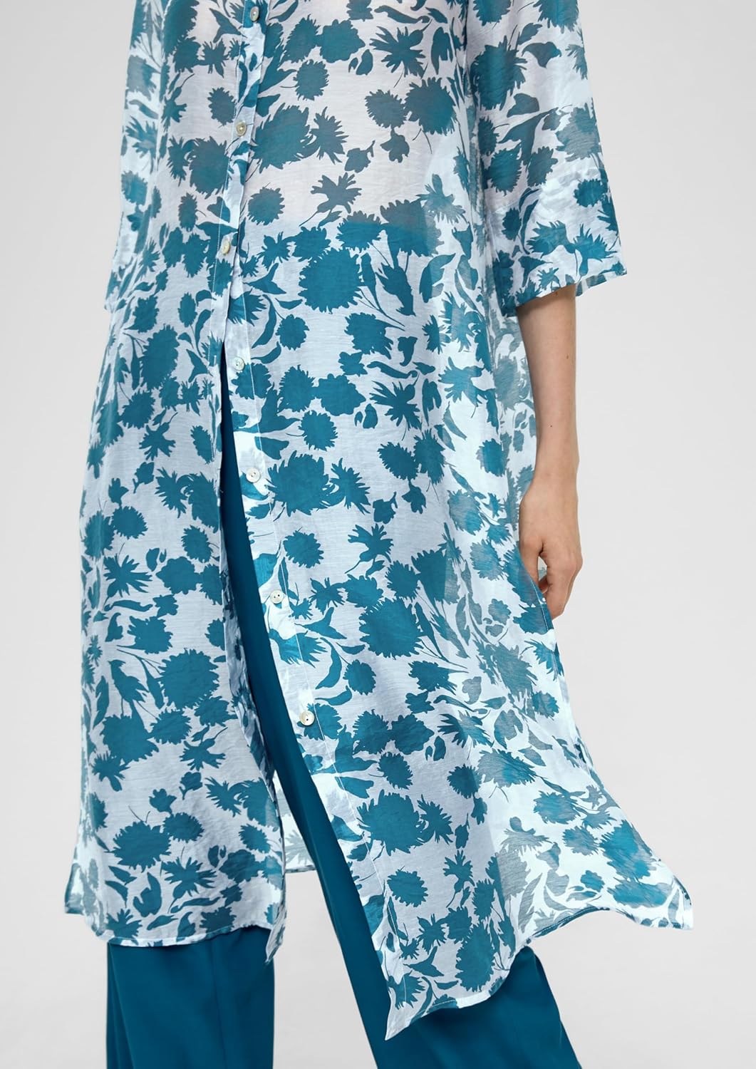 s.Oliver BLACK LABEL Damen Blusen Kleid 46 Blue Green, 46 Blue Green