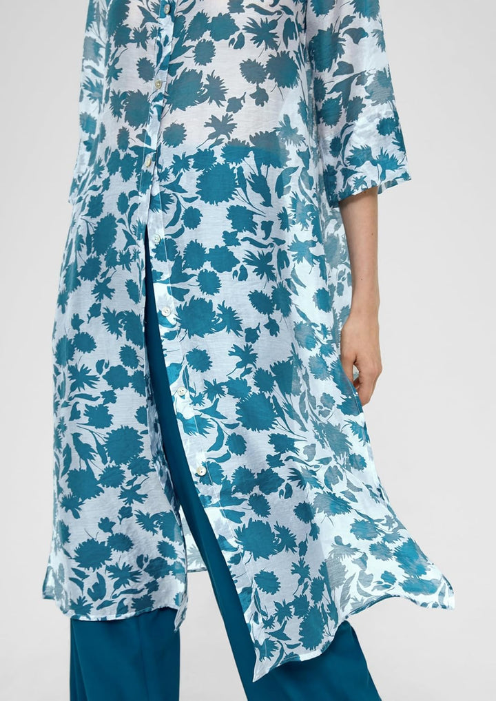 s.Oliver BLACK LABEL Damen Blusen Kleid 46 Blue Green, 46 Blue Green