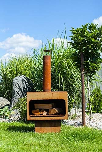 GARDENER 201-3 Gartenkamin Kamin Terrassenofen rostoptik 56x40 cm ***NEU***