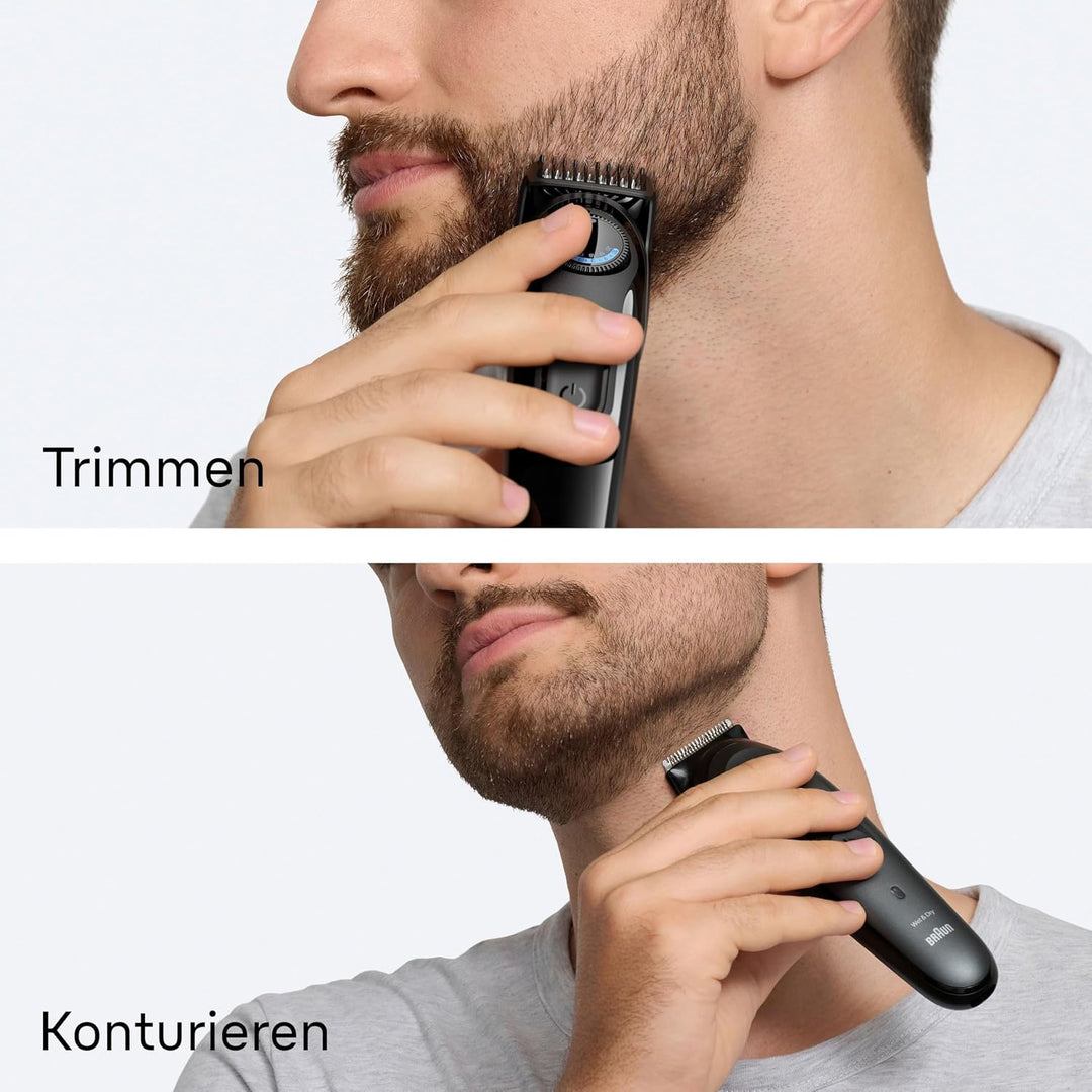 Braun Barttrimmer Series 3, Bartschneider Herren, BT3520, Schwarz | Kabelloser Bart Rasierer mit Ult