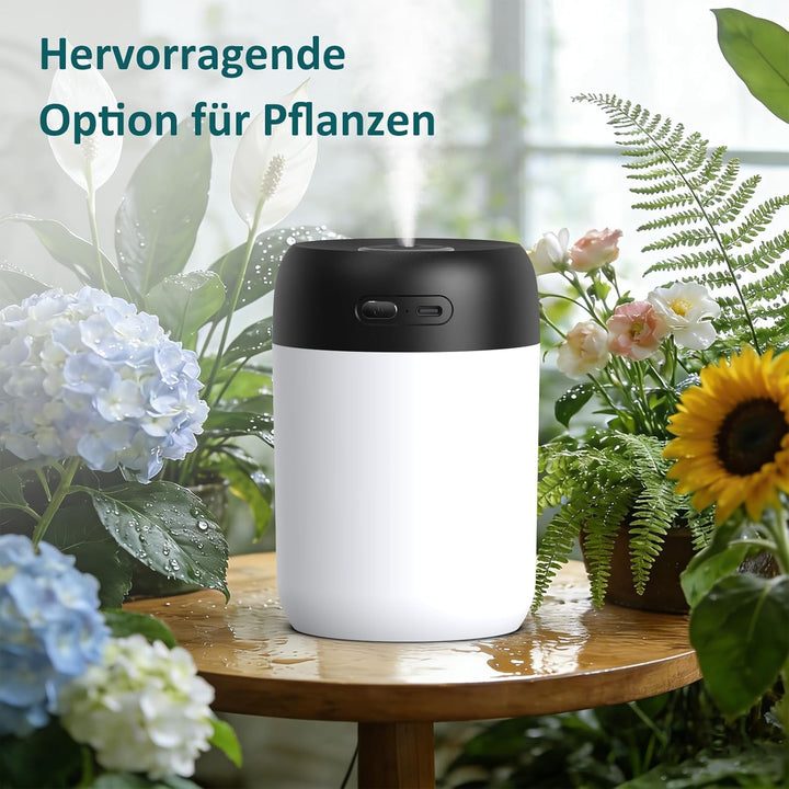 Luftbefeuchter für Schlafzimmer und Kinderzimmer, 650ML Tragbarer Mini Raumbefeuchter, Leiser Tisch
