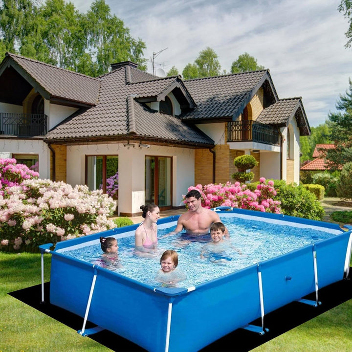 Unterpool Pad, Schwimmbodenschutzmatte, verdickte quadratische Poolfolie, Schwerlast-Pannen-Schwimms