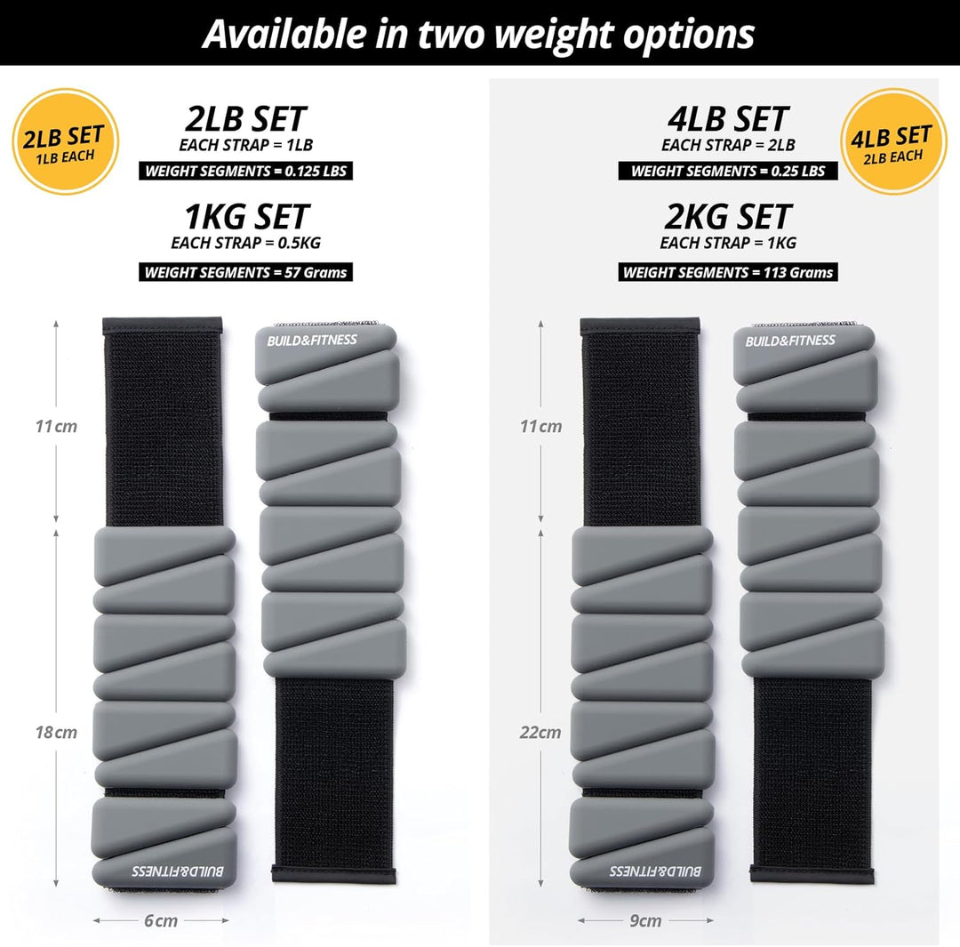 Handgelenk & Knöchel Gewichte Verstellbare Bänder für Frauen und Männer Workouts 2er Set je 0,5kg Pe