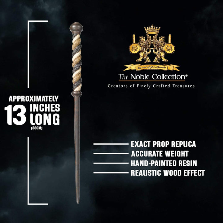 The Noble Collection - Alecto Carrow Character Wand - 13in (33cm) Wizarding World Wand With Name Tag