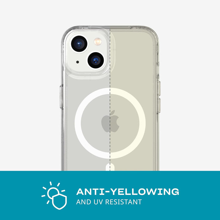 tech21 iPhone 14 Evo Clear Kompatibel mit MagSafe® - Kratzfest, Stossdämpfend, Klar Handyhülle mit 3