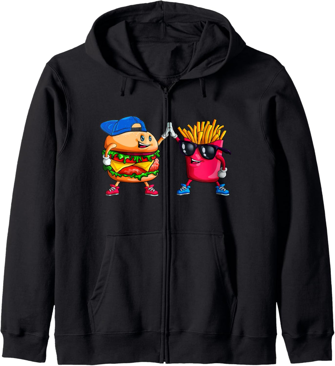 Coole High Five Hamburger Fries Friends Lustige Kombi-Snacks Kapuzenjacke