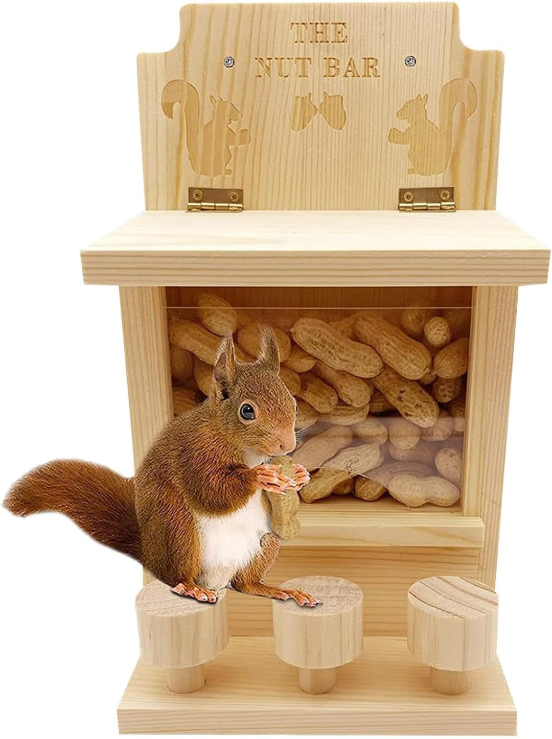 Eichhörnchen-Futterspender für den Aussenbereich,Eichhörnchen-Futterspender für Bäume, 3 Hocker Eich