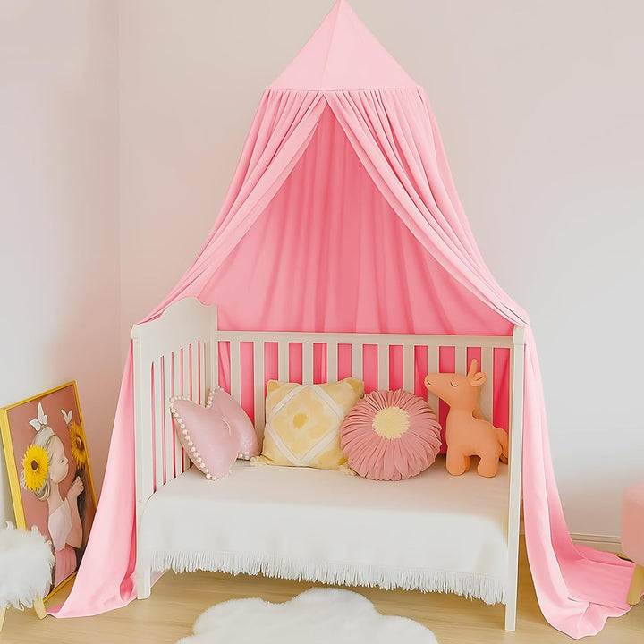 Baldachin Kinderzimmer, Betthimmel Babybett, Hängende Rund Princess Insektennetz Moskitonetz, Himmel