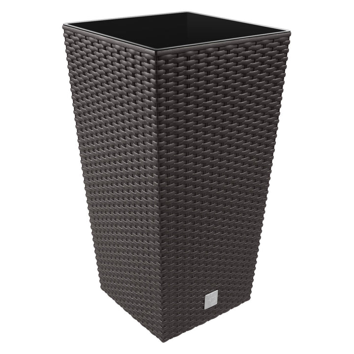 Maceta Rato de 91,5 litros con inserto 40 x 40 x 75 cm en color ocre oscuro Braun 40x40x75 Single, B