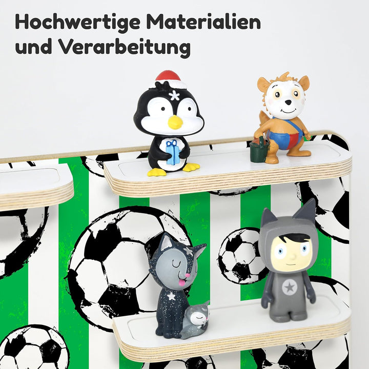 stadtecken Holzregal für Musikbox – Passend für Toniebox & ca. 35 Tonies | Perfekte Aufbewahrung für