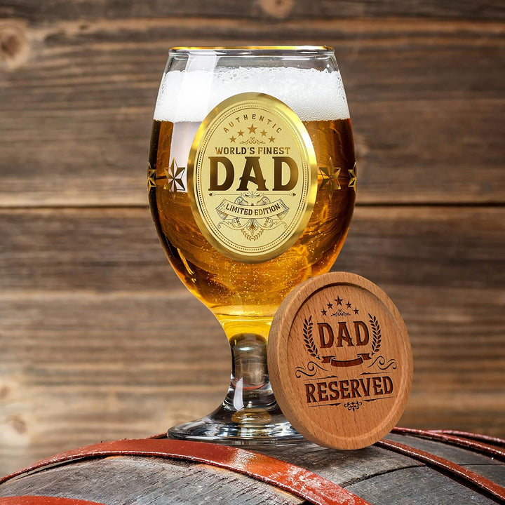 CROWNLY CRYSTAL® Personalisierte Geschenke Papa Geschenk Geburtstag Weihnachtsgeschenke für Papa Vat