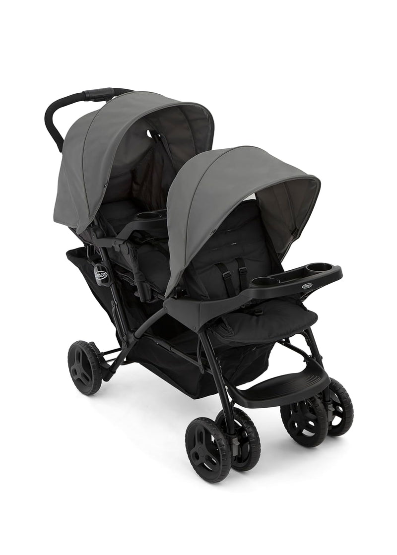 Graco Stadium Duo Geschwisterwagen, Zwillingswagen, 0-15 kg, auch mit Babyschale nutzbar, verstellba