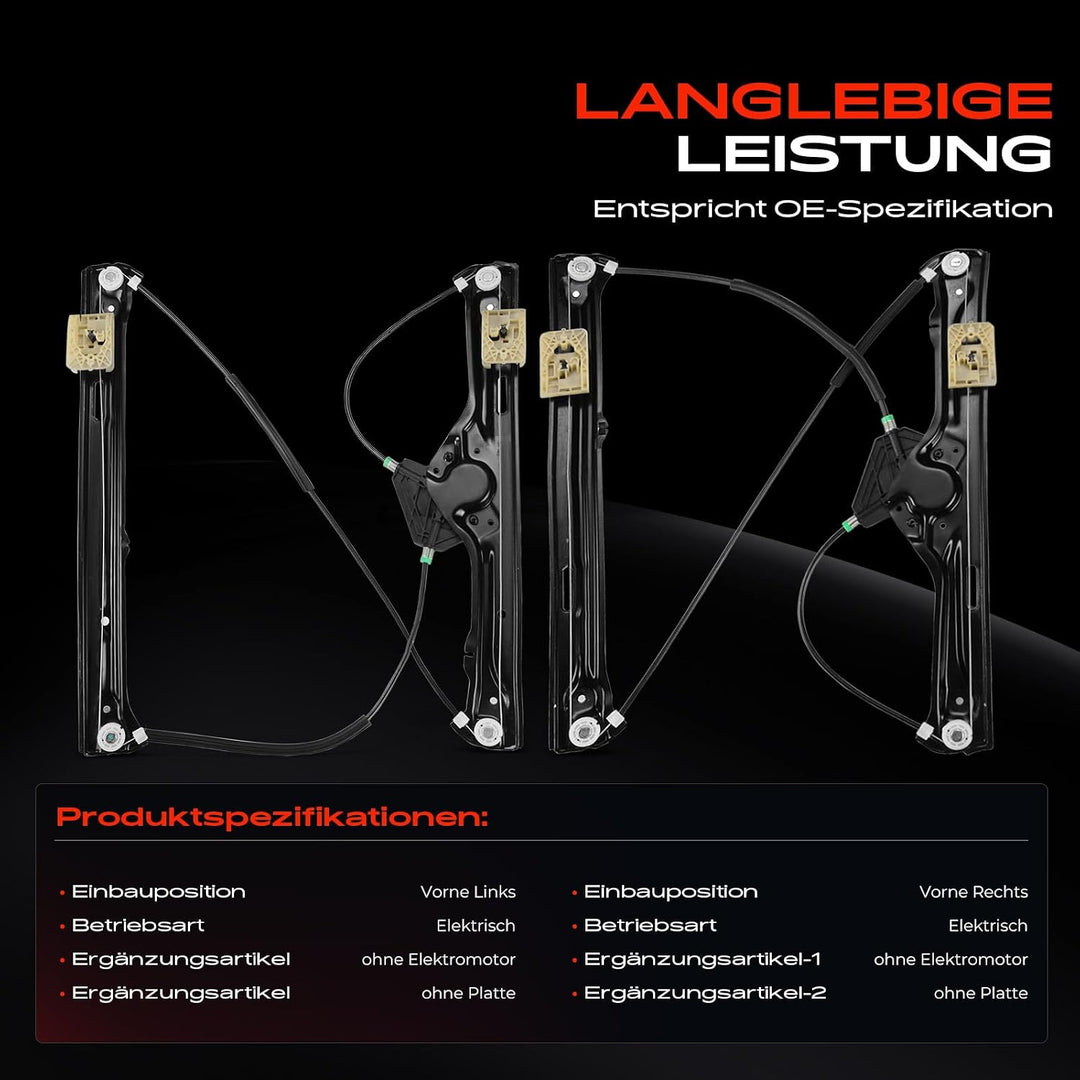 Frankberg 2x Fensterheber Ohne Motor Vorne Links Rechts für X5 F15 F85 SUV 2013-2018 41517386738