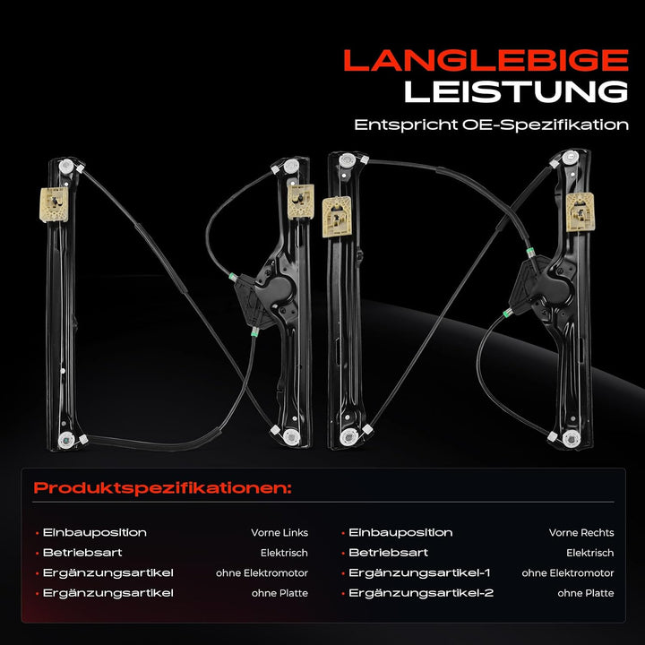 Frankberg 2x Fensterheber Ohne Motor Vorne Links Rechts für X5 F15 F85 SUV 2013-2018 41517386738